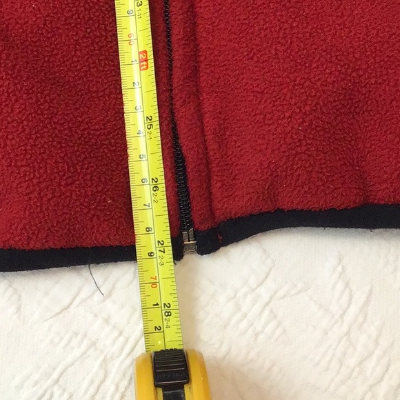 Chaps Ralph Lauren Vintage Zip Up Red Fleecee - Picture 9 of 9